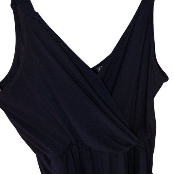 SALE LUXOLOGY Blue Pantsuit Jumper Romper 1 Piece Size L NWT's COMFY CLASSY CUTE - Picture 2 of 16